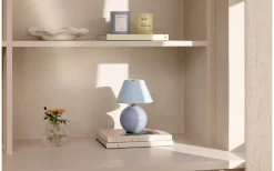 Uppladdningsbara Lampor Inomhus|Bordslampor<Globen Lighting Iris Portabel Bordslampa 23cm Duvblå