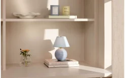 Uppladdningsbara Lampor Inomhus|Bordslampor<Globen Lighting Iris Portabel Bordslampa 23cm Duvblå