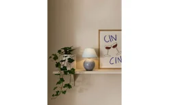 Uppladdningsbara Lampor Inomhus|Bordslampor<Globen Lighting Iris Portabel Bordslampa 23cm Duvblå