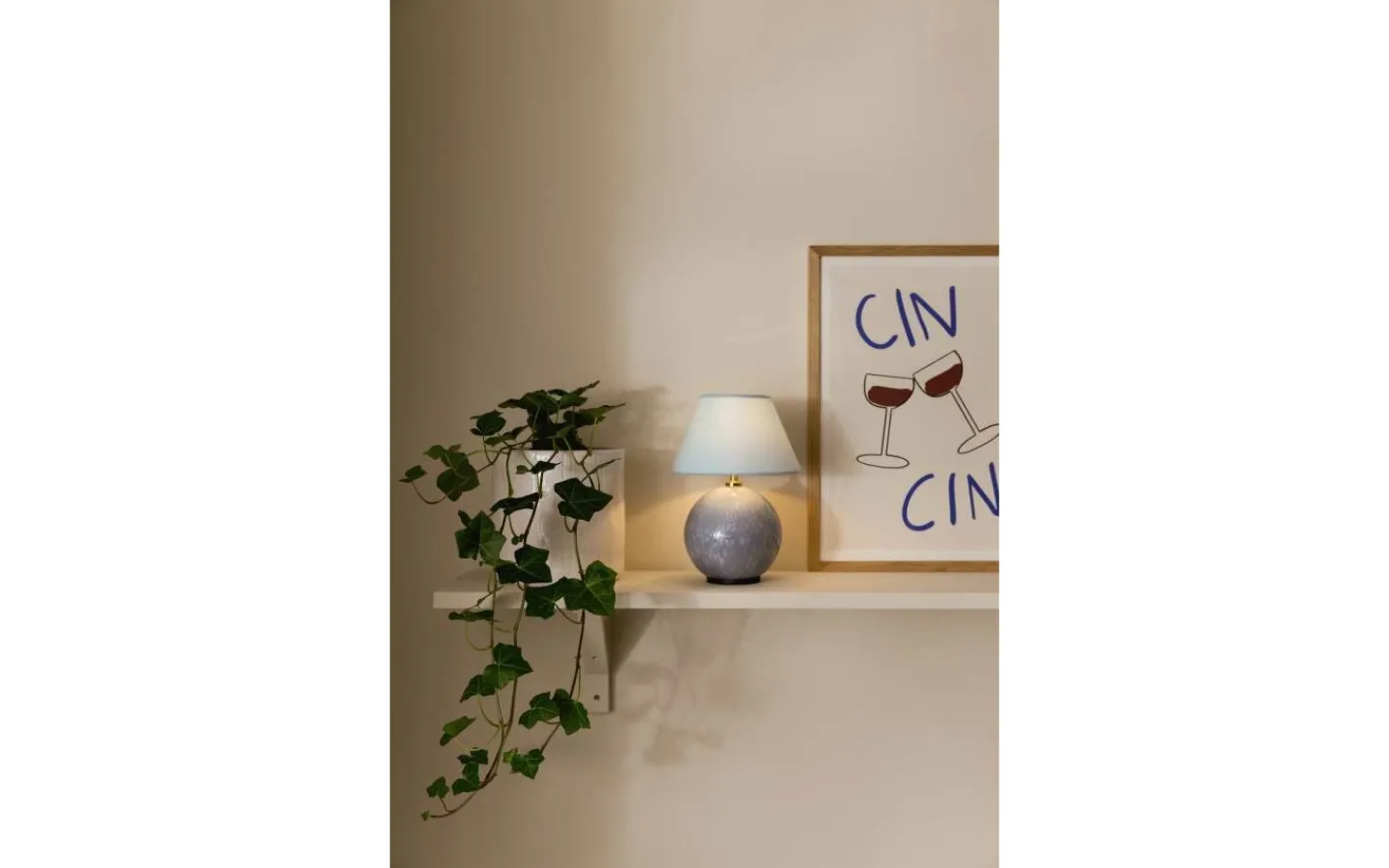 Uppladdningsbara Lampor Inomhus|Bordslampor<Globen Lighting Iris Portabel Bordslampa 23cm Duvblå