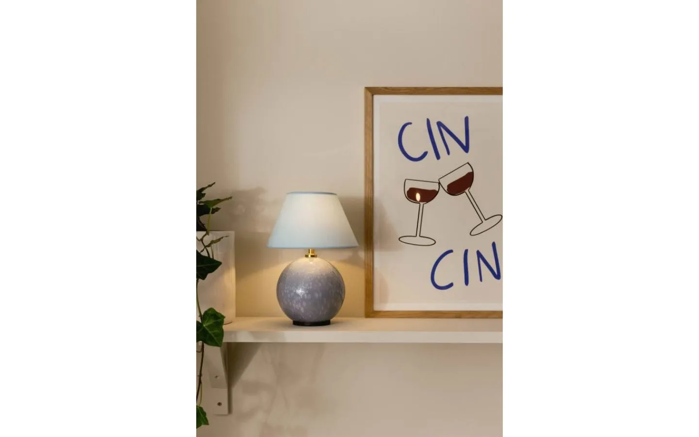 Uppladdningsbara Lampor Inomhus|Bordslampor<Globen Lighting Iris Portabel Bordslampa 23cm Duvblå