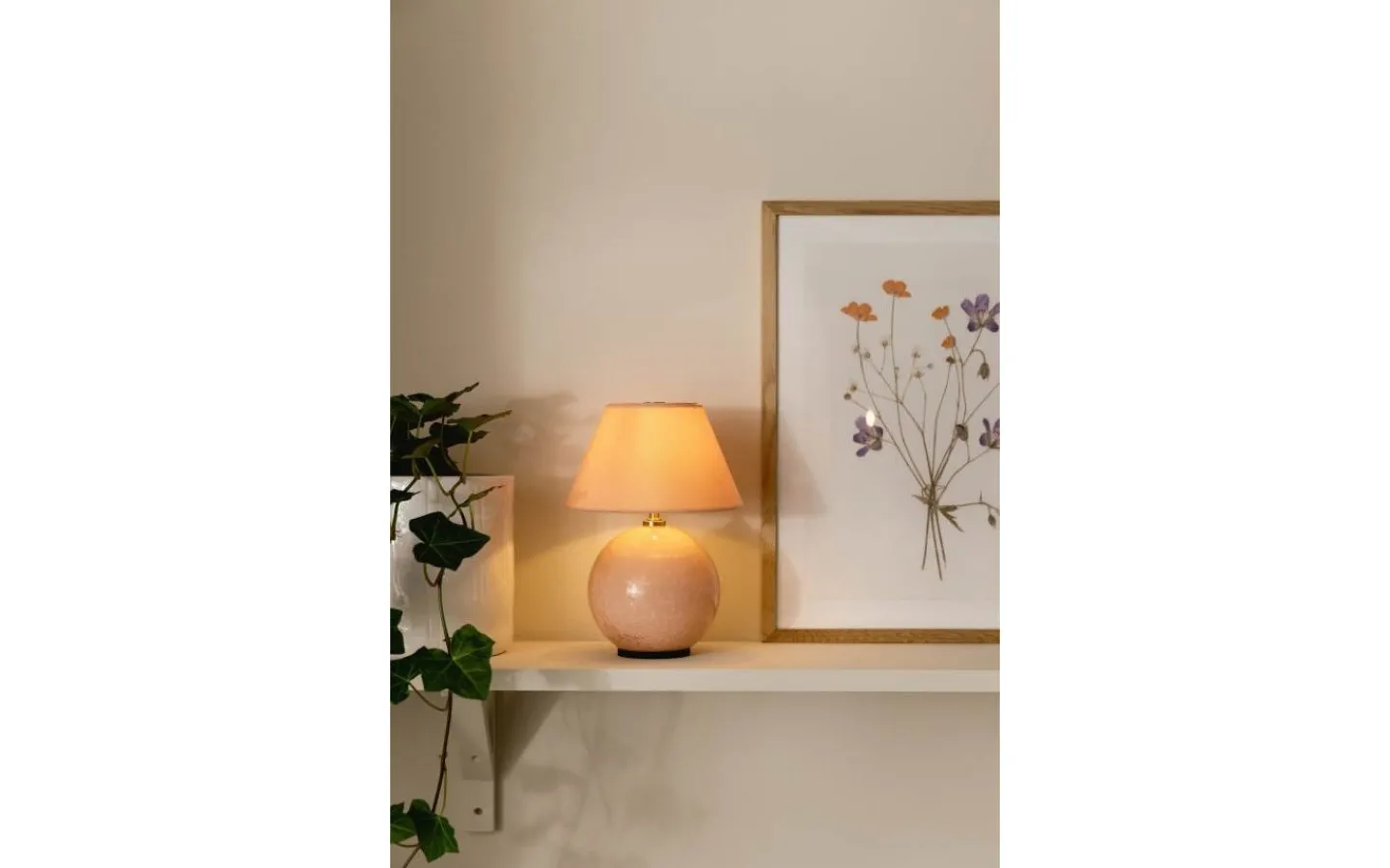 Uppladdningsbara Lampor Inomhus|Bordslampor<Globen Lighting Iris Portabel Bordslampa 23cm Blush