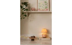 Uppladdningsbara Lampor Inomhus|Bordslampor<Globen Lighting Iris Portabel Bordslampa 23cm Blush