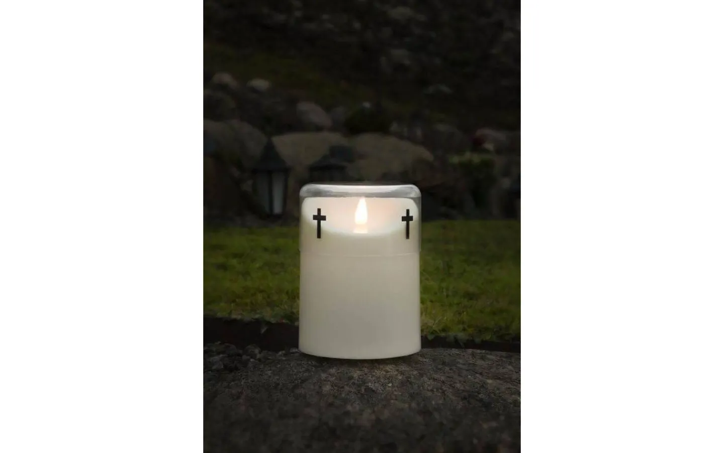 Gravljus|Gravljus<Konstsmide Irissa II Batteridrivet Gravljus 15cm Vit IP44