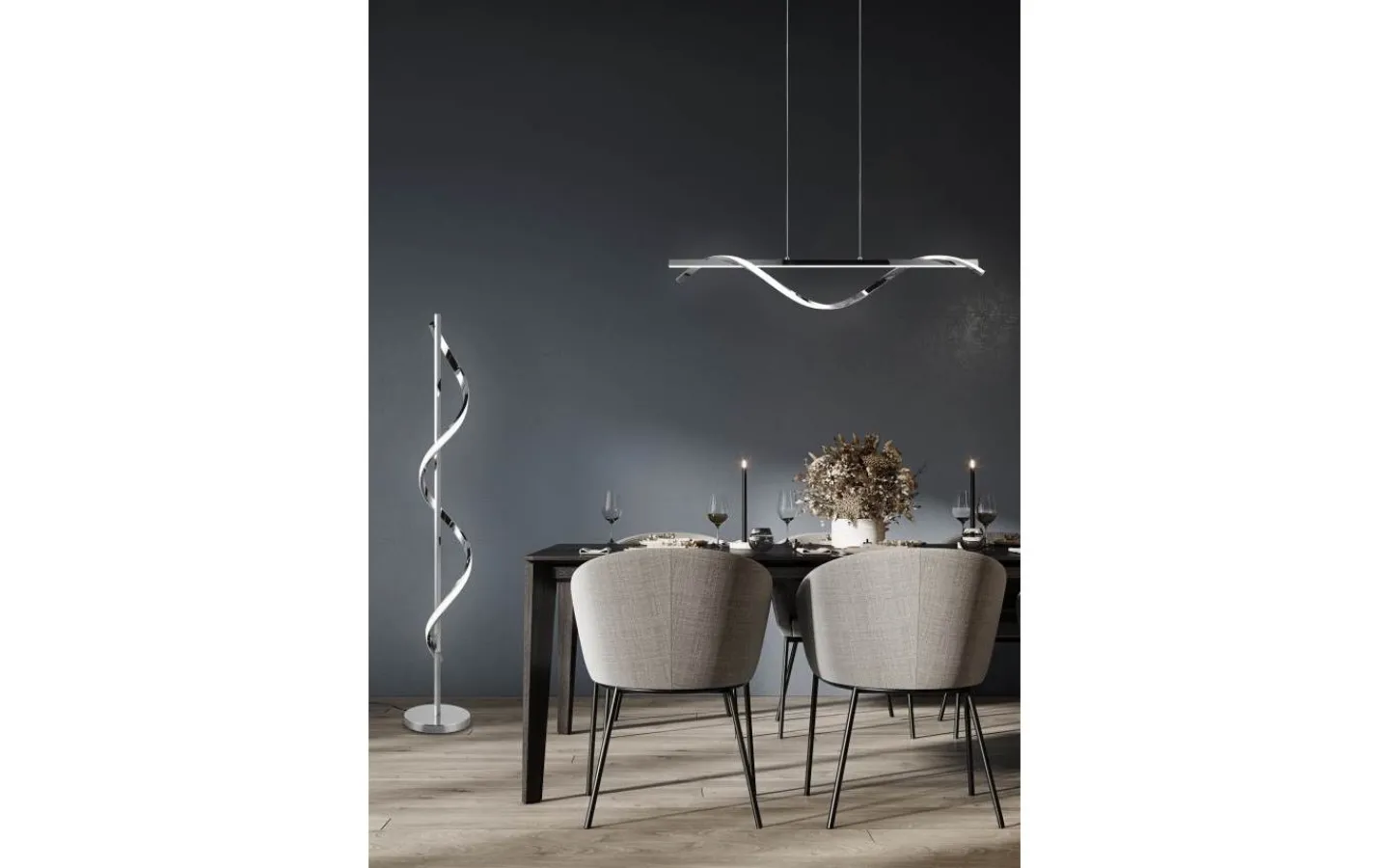 Avlånga Taklampor<Reality Isabel Taklampa LED krom 4000K