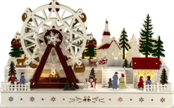 Konstsmide Isblomma Batteri/USB Roterande Pariserhjul Trä* Julbyar Och Figurer