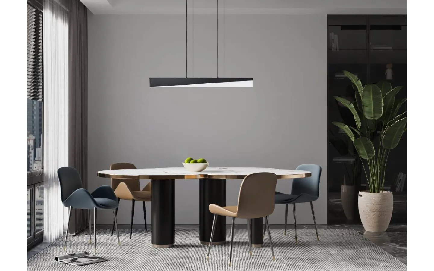 Eglo Isidro Taklampa LED 3000K 27W Svart* Avlånga Taklampor