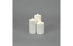 Blockljus Utomhus|Blockljus Utomhus<Konstsmide Iskrona Blockljus 10cm Matt vit IP44