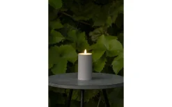 Iskrona Blockljus 12cm Matt beige IP44