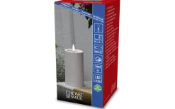 Iskrona Blockljus 12cm Matt beige IP44