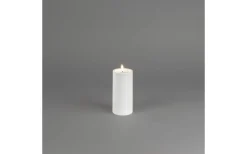 Blockljus Utomhus|Blockljus Utomhus<Konstsmide Iskrona Blockljus 15cm Matt vit IP44