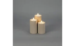 Iskrona Blockljus 10cm Matt beige IP44