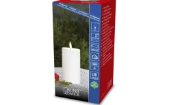 Blockljus Utomhus|Blockljus Utomhus<Konstsmide Iskrona Blockljus 12cm Matt vit IP44