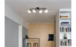 Avlånga Takspotlights|Takspot Med Minst 4 Lampor<Reality Isla Spotlight 4-delad E14 varmgrå/mattsvart