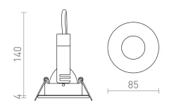 Spotlights Med Utbytbar Ljuskälla|Infällda Spotlights Badrum<Rendl Isla Spotlight Vit IP65 GU10
