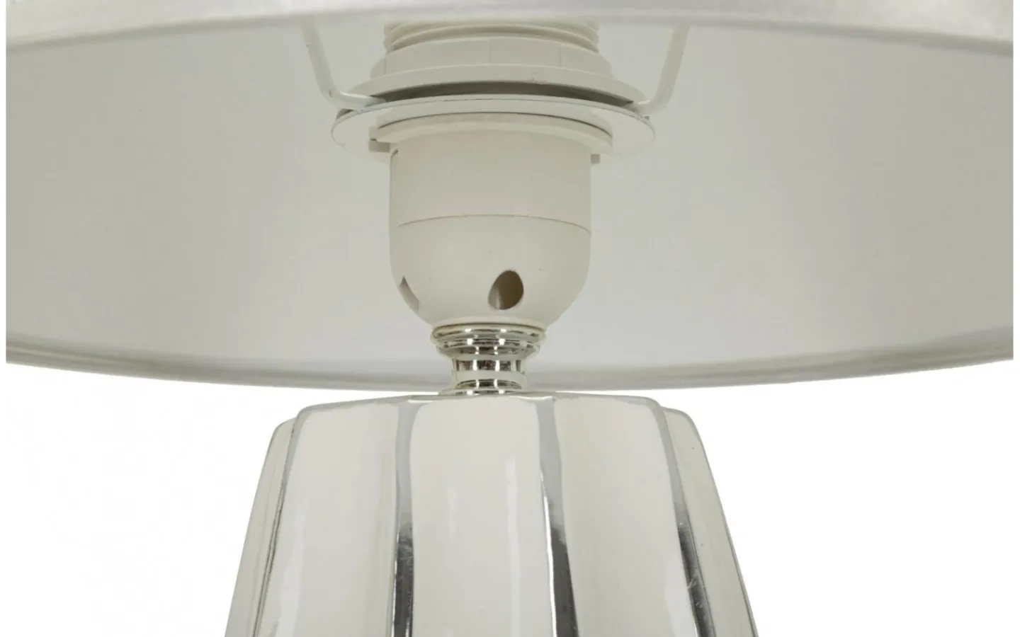 Bordslampor<Mauro Ferretti Italiano Bordslampa 45cm Vit/Silver