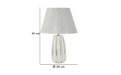 Bordslampor<Mauro Ferretti Italiano Bordslampa 45cm Vit/Silver