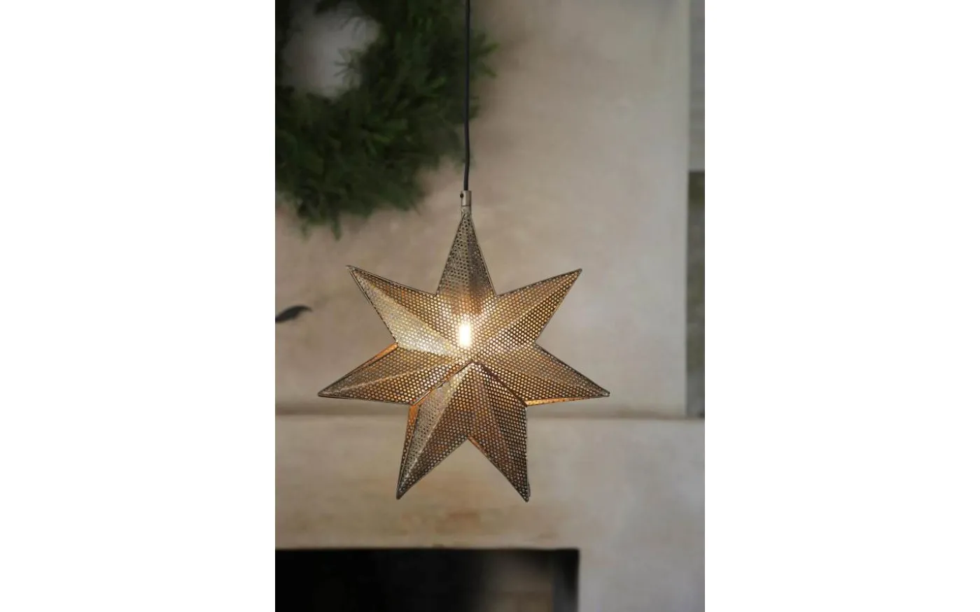 Ivy Hängande Stjärna 39cm Antik Mässing