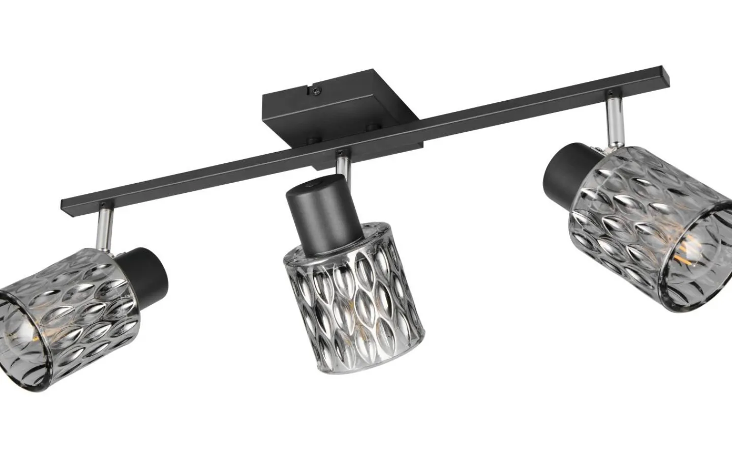 Reality Jack Spotlight 3-delad E27 mattsvart* Avlånga Takspotlights|Takspot Med 3 Lampor