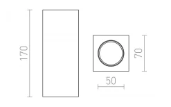 Rendl Jack SQ S17 Takspotlight Gips GU10* Takspot Med 1 Lampa