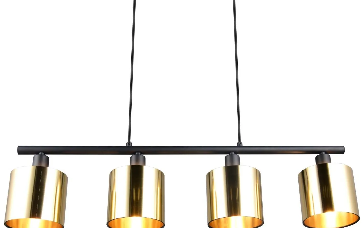 Reality Jason Takpendel 4-delad E14 matt svart/guld* Avlånga Taklampor