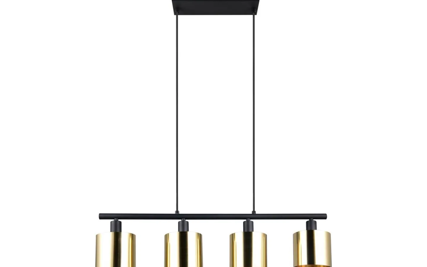 Reality Jason Takpendel 4-delad E14 matt svart/guld* Avlånga Taklampor