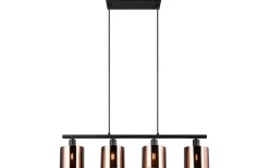 Jason Takpendel 4-delad E14 matt svart/brons