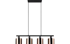 Jason Takpendel 4-delad E14 matt svart/brons