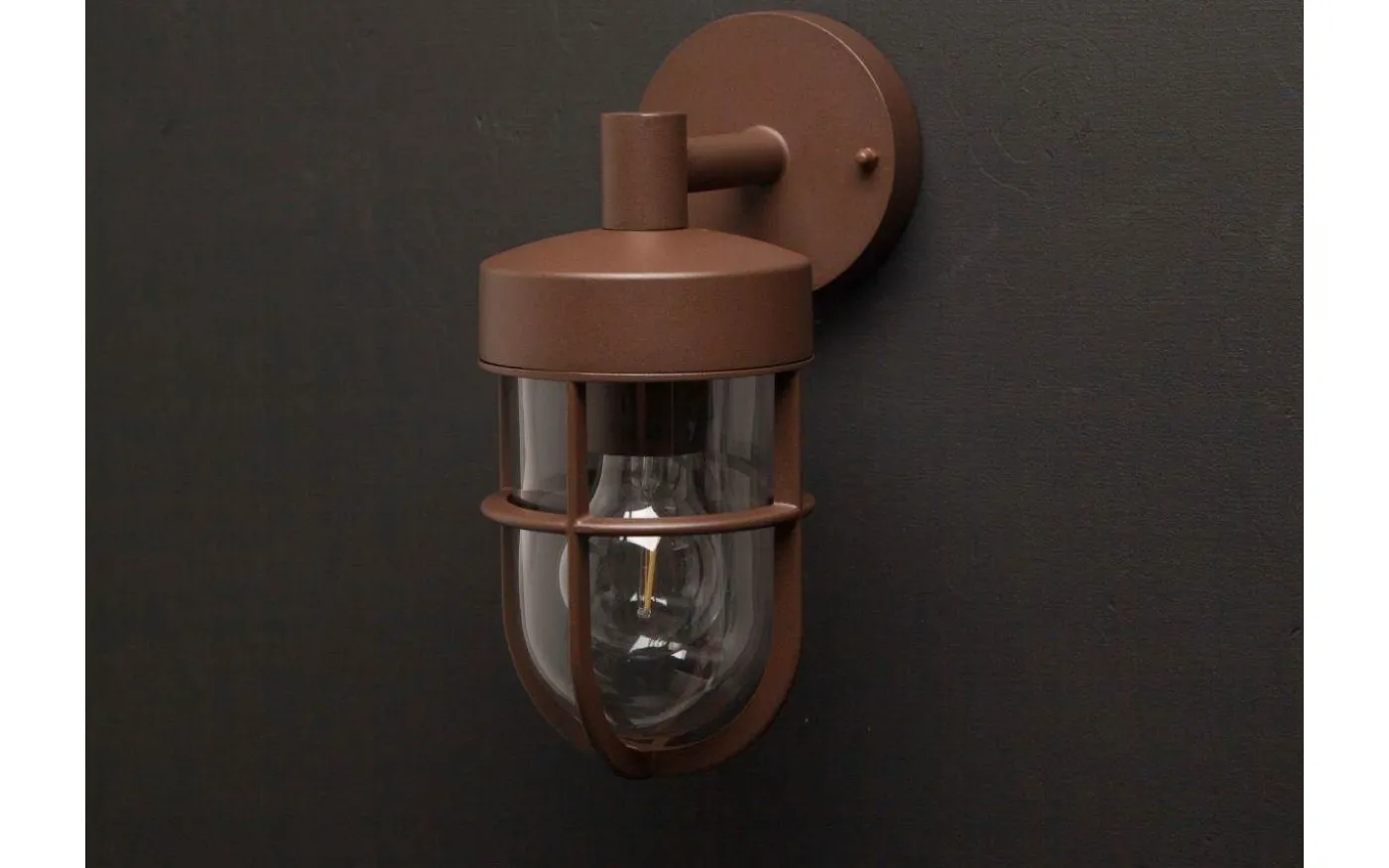 Jimmy Vägglampa E27 Corten IP44