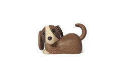 Jojo Hundvalp Trädekoration 5 cm Mahogny