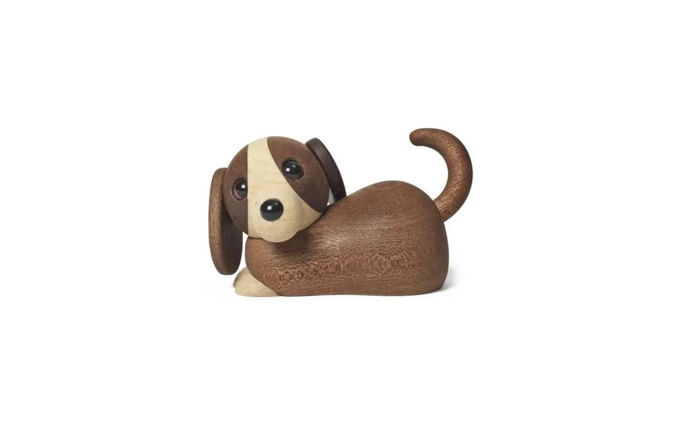 Jojo Hundvalp Trädekoration 5 cm Mahogny