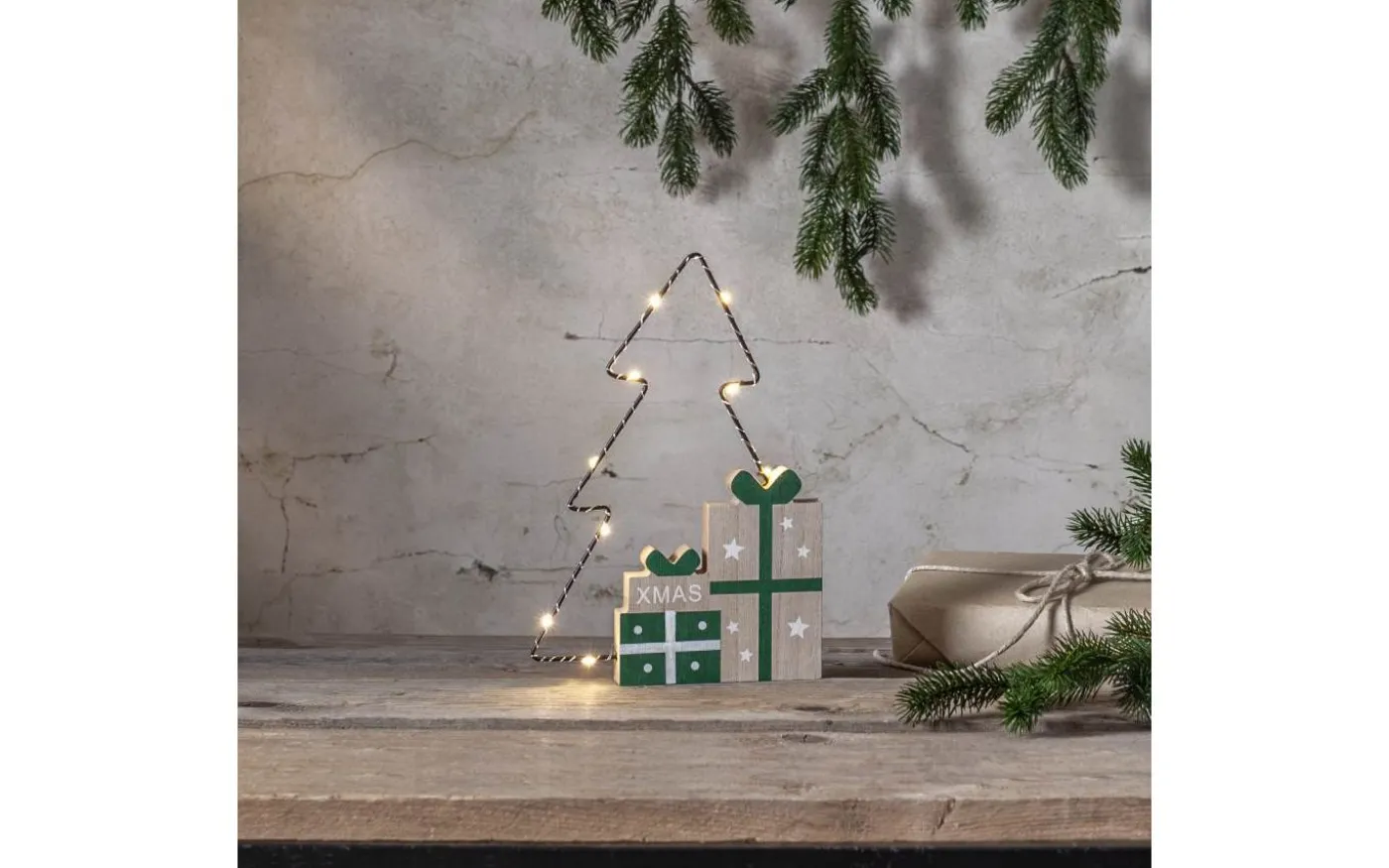 Jolly Gran Inomhusdekoration 28cm Grön