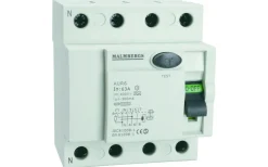 Normkomponenter<Malmbergs Jordfelsbrytare, A-typ, 63A, 4-polig, 300mA