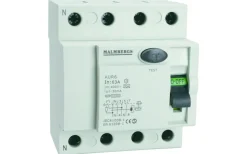 Normkomponenter<Malmbergs Jordfelsbrytare, A-typ, 63A, 4-polig, 30mA