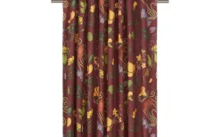 Mönstrade Gardiner<Svanefors José Gardin 135x240cm 1-pack Vinröd