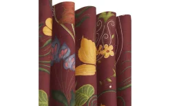 Mönstrade Gardiner<Svanefors José Gardin 135x240cm 1-pack Vinröd