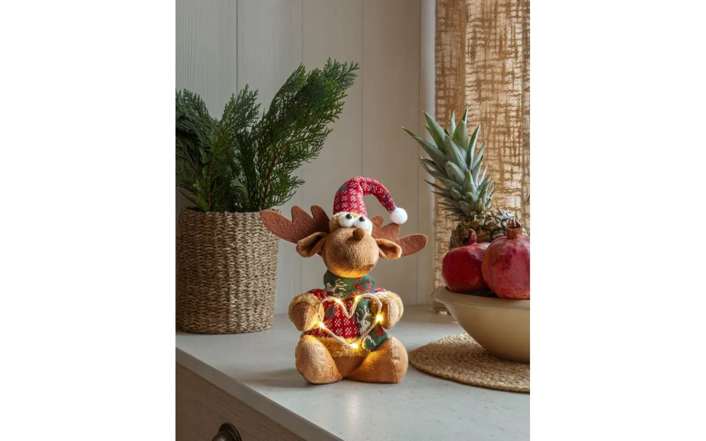 Julbyar Och Figurer|Batteri Julpynt Inomhus<Star Trading Joylight Batteridriven Älg 21cm Brun
