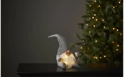 Joylight Batteridriven Tomte 34cm Grå