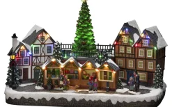 Konstsmide Juldekoration Julmarknad med Musik* Julbyar Och Figurer|Batteri Julpynt Inomhus