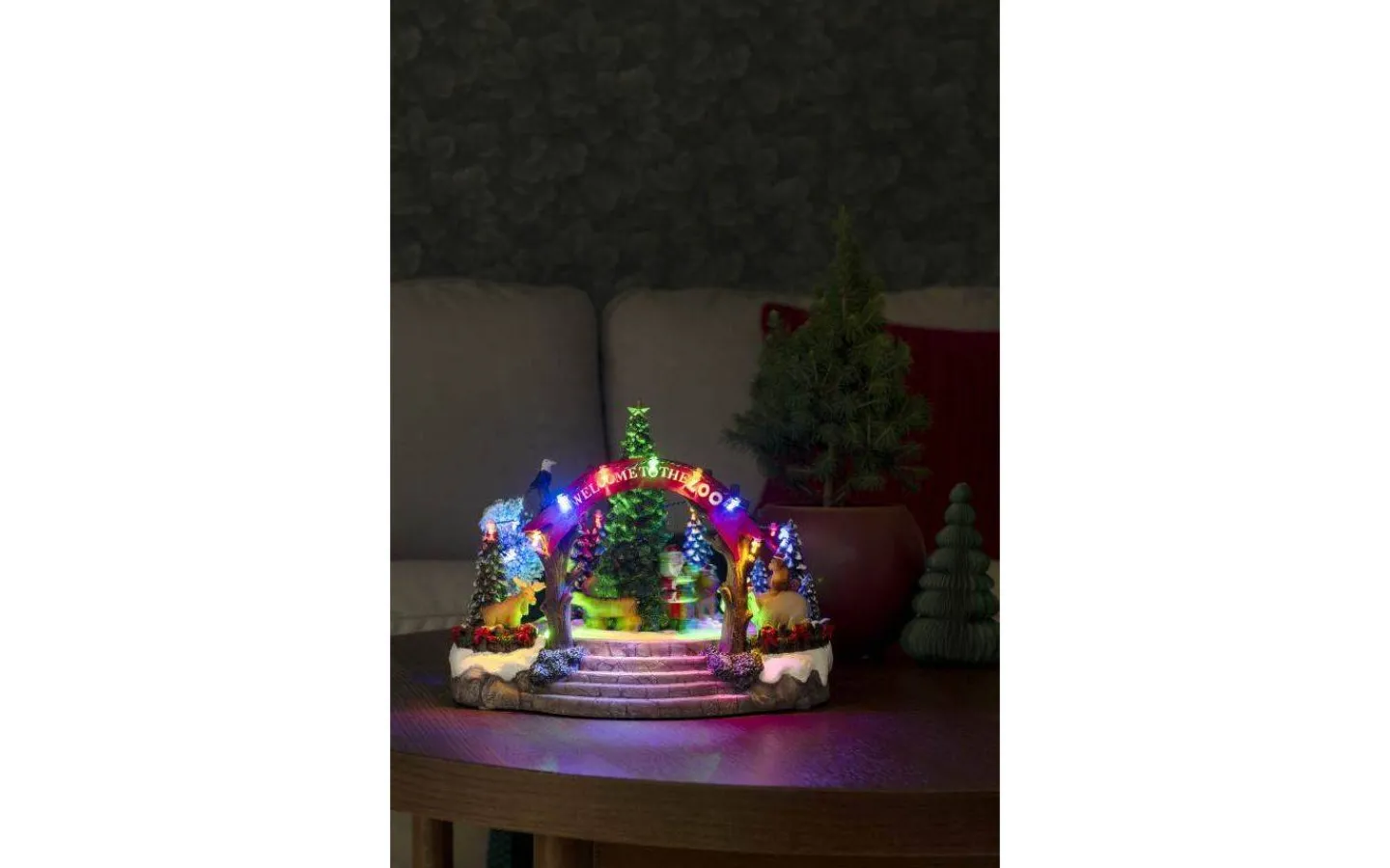 Julbyar Och Figurer|Batteri Julpynt Inomhus<Konstsmide Juldekoration Zoo med Musik