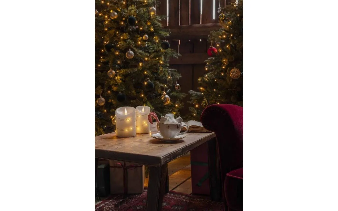 Julgransslinga LED 2,4m Amber Inomhus