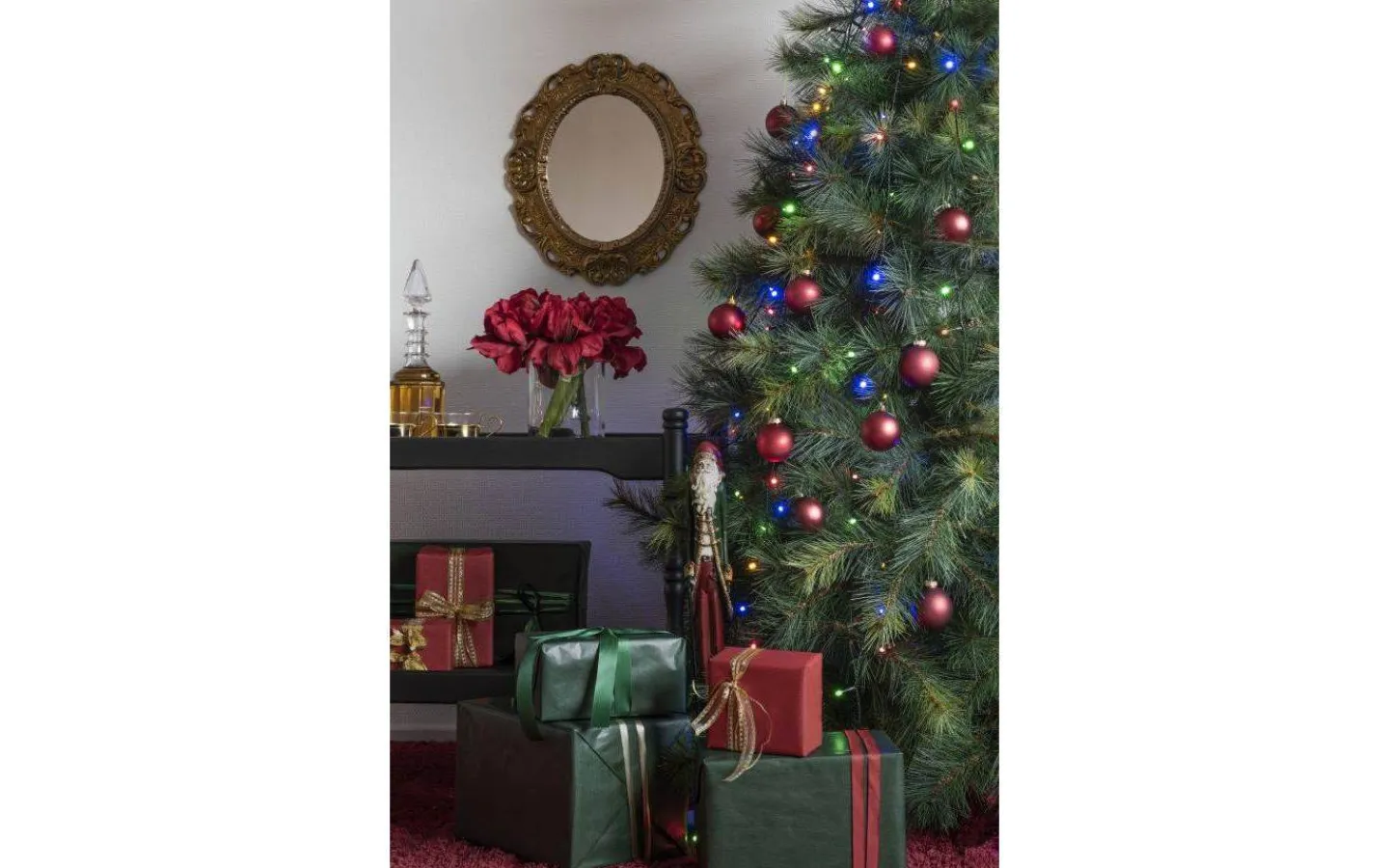 Julgransbelysning<Konstsmide Julgransslinga 1,8m Frost RGB, Timerfunktion Inomhus