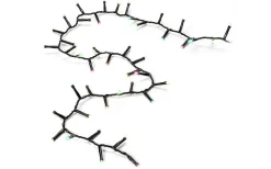 Korta Ljusslingor (1-10M)|Clusterslingor<Konstsmide Julgryning Clusterslinga 8,78m 400L Pastellfärger LED IP44