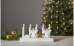Julia Adventsljusstake Änglar Vit 15cm
