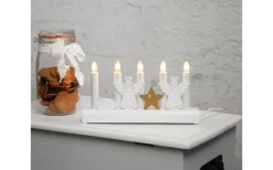 Julia Adventsljusstake Änglar Vit 15cm