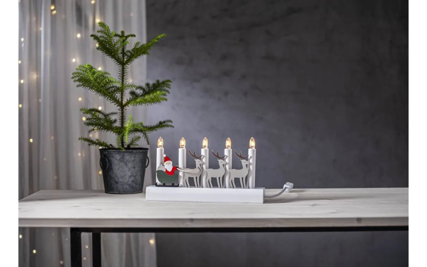 Adventsljusstakar 0-30 Cm<Star Trading Julia Tomte med Släde Ljusstake 15cm