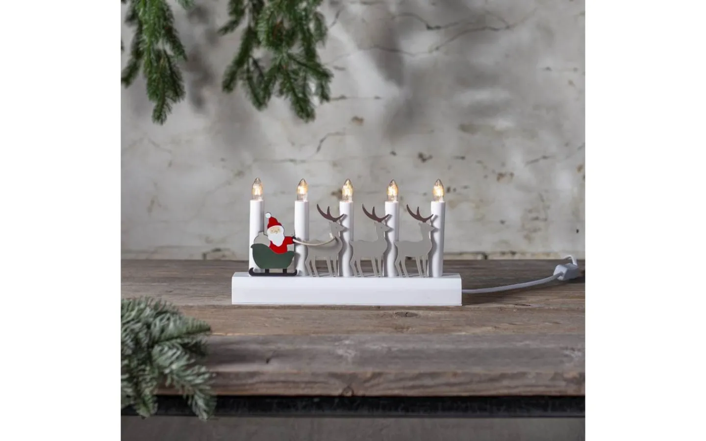 Adventsljusstakar 0-30 Cm<Star Trading Julia Tomte med Släde Ljusstake 15cm