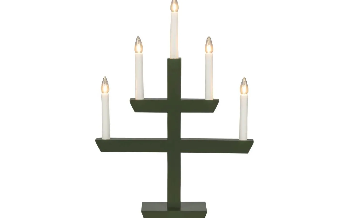 Visa Alla Adventsljusstakar|Adventsljusstakar 31-60 Cm<Konstsmide Julskimmer Adventsljusstake 48cm Mörkgrön