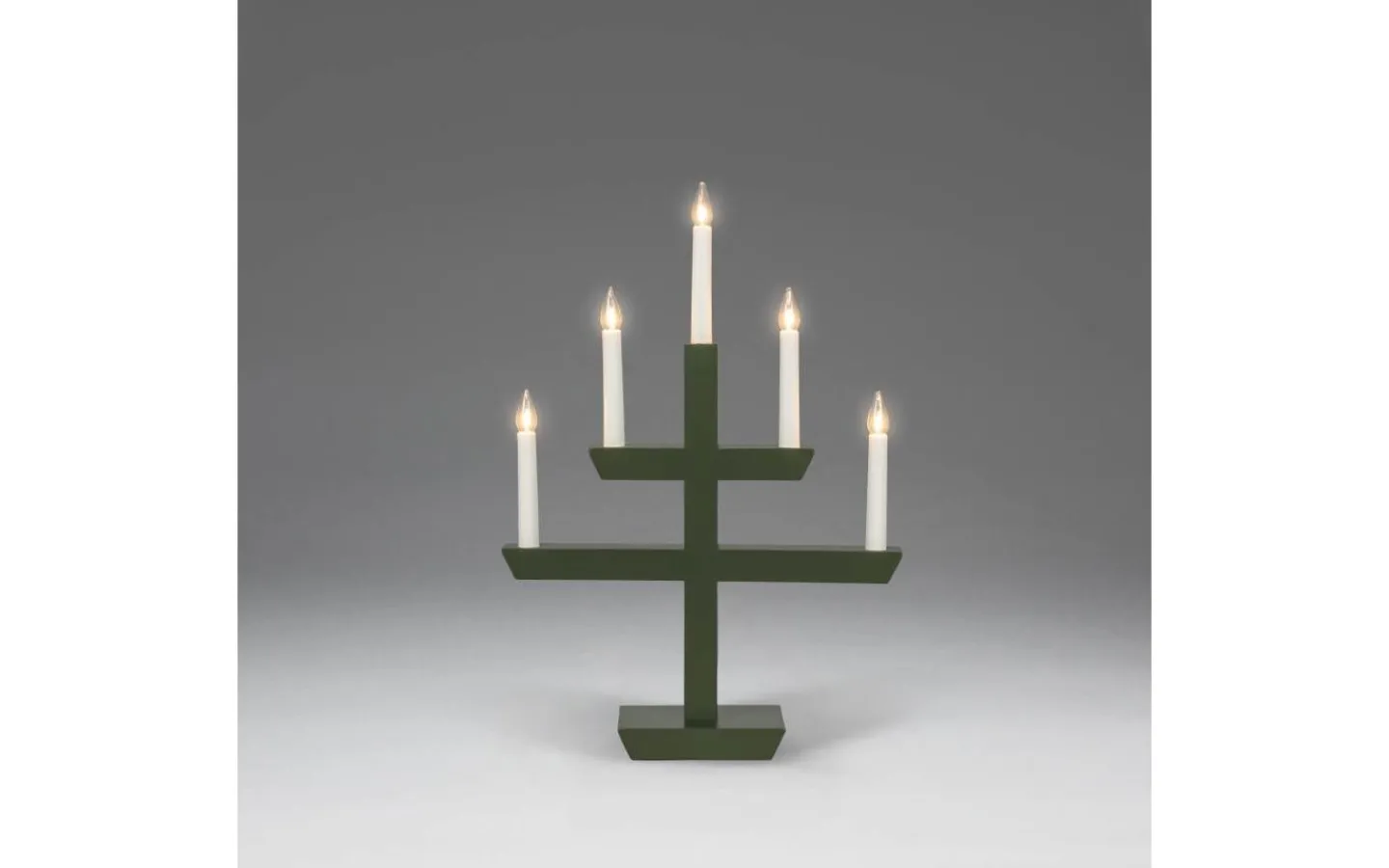 Visa Alla Adventsljusstakar|Adventsljusstakar 31-60 Cm<Konstsmide Julskimmer Adventsljusstake 48cm Mörkgrön