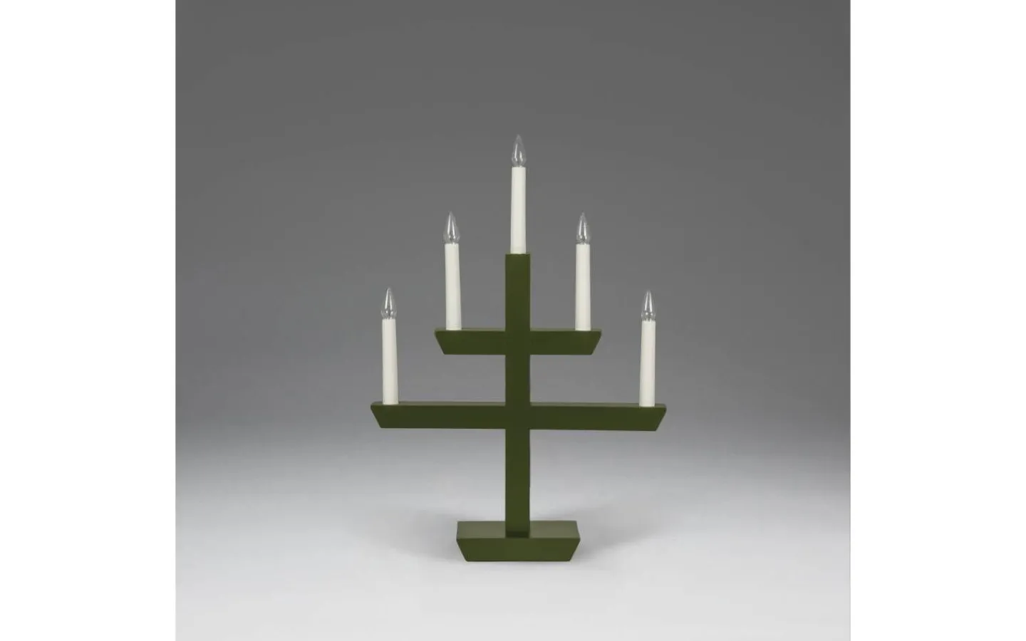 Visa Alla Adventsljusstakar|Adventsljusstakar 31-60 Cm<Konstsmide Julskimmer Adventsljusstake 48cm Mörkgrön